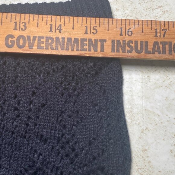 Black Textured Knit Maxi Pencil Skirt With Elastic Waistband Witchy Whimsygoth - Picture 3 of 6